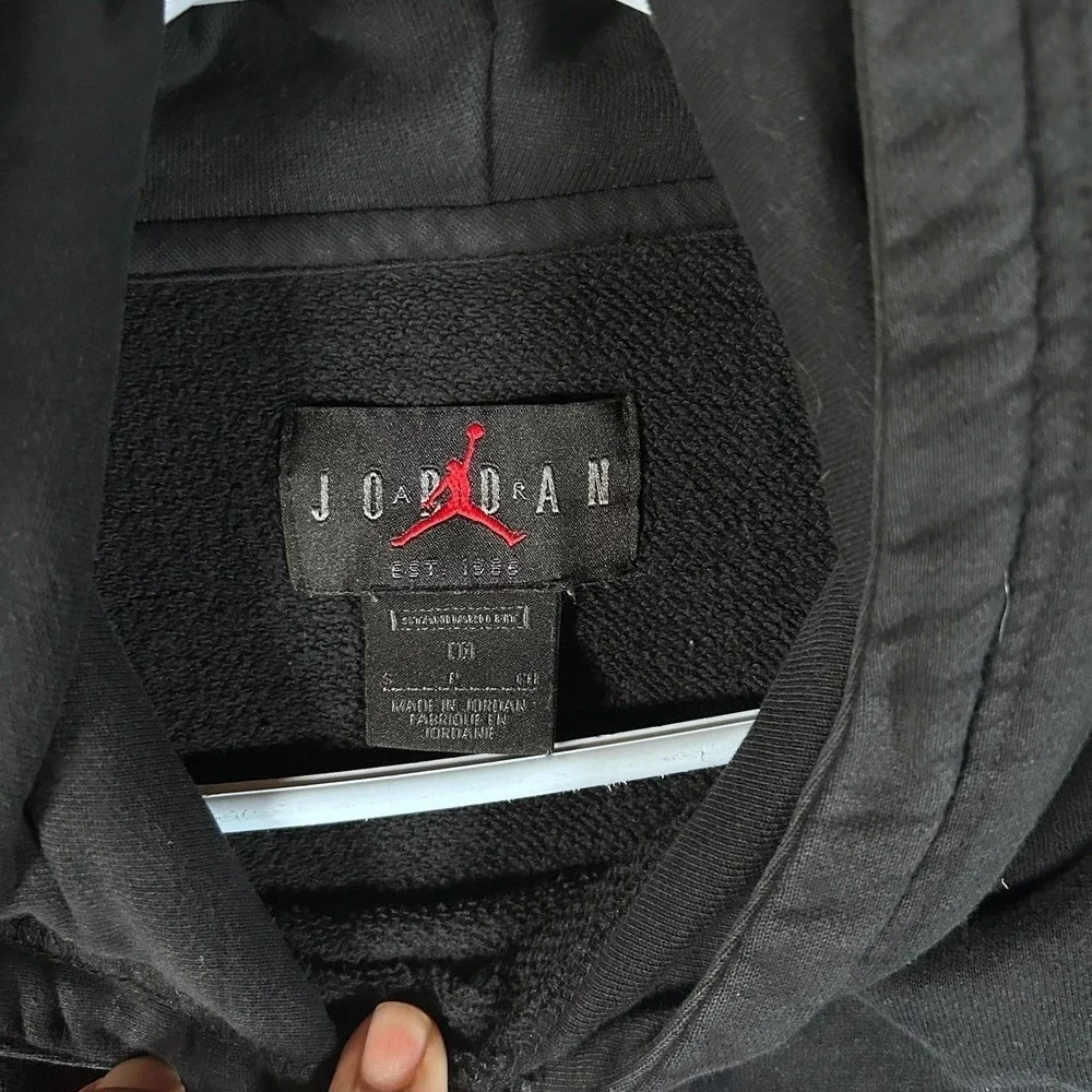 Air Jordan Jumpman Athletic Black Pullover Hoodie Sweater Men's Size Small - Picture 2 of 6